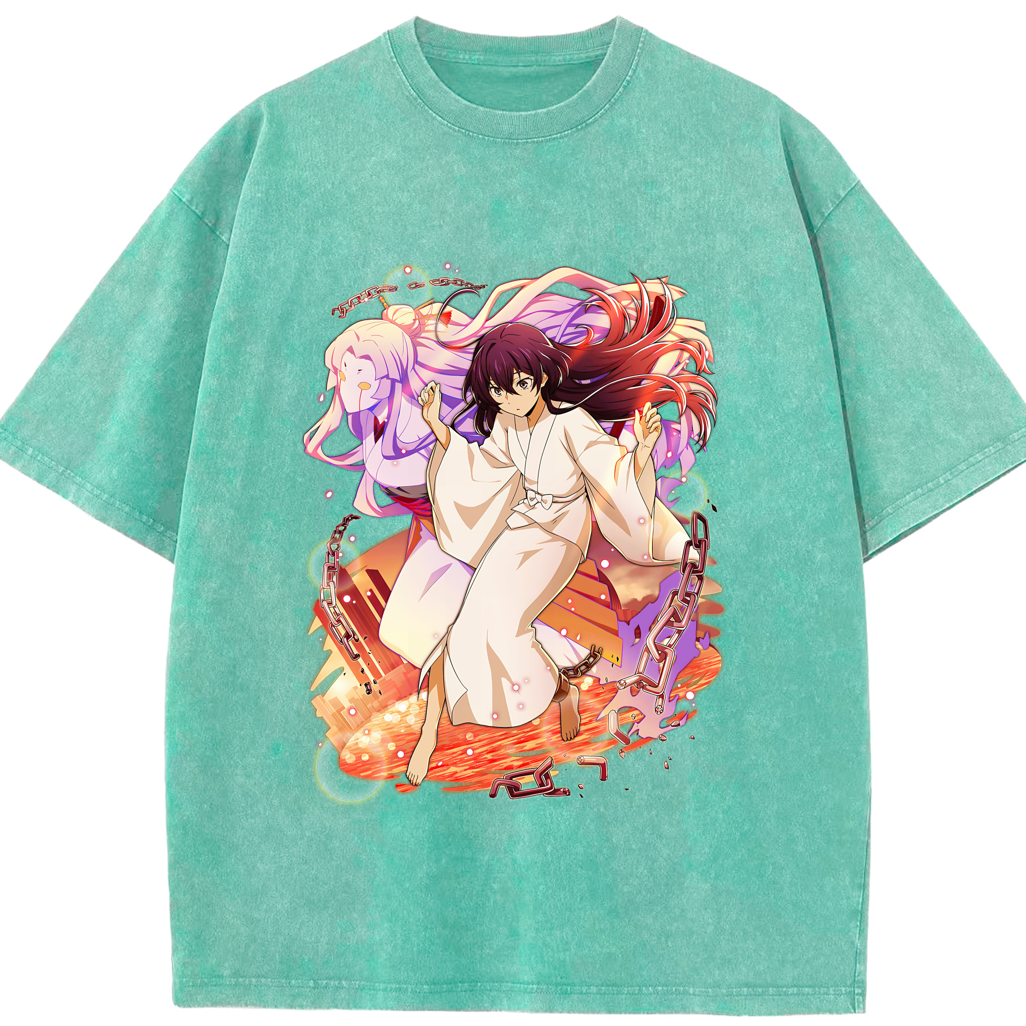 文豪ストレイドッグス Bungo Stray Dogs 綿100% ヴィンテージ風 半袖Tシャツ（フロントプリント）